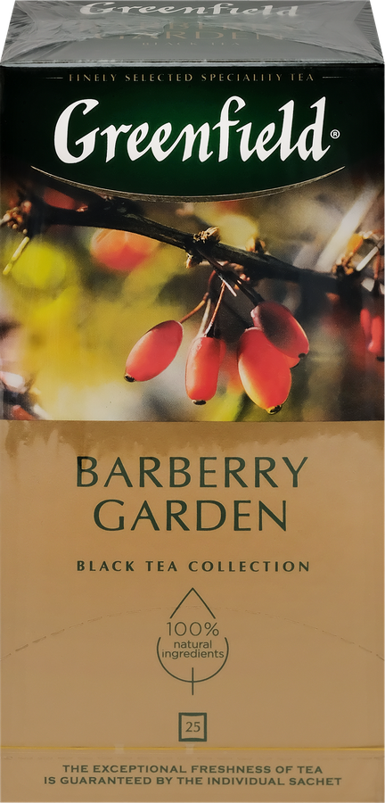 Чай черный GREENFIELD Индийский Barberry Garden, 25пак