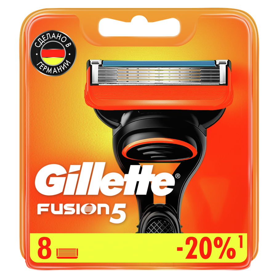 Кассеты сменные для бритья GILLETTE Fusion5, 8шт