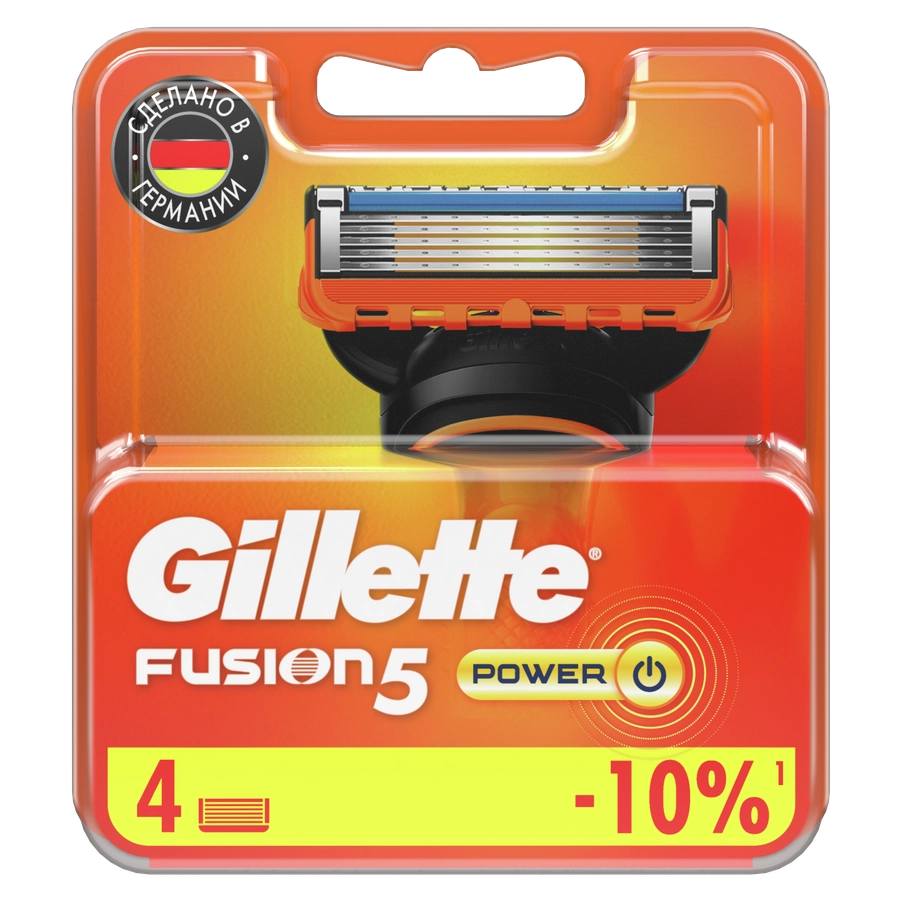 Кассеты сменные для бритья GILLETTE Fusion5 Power, 4шт