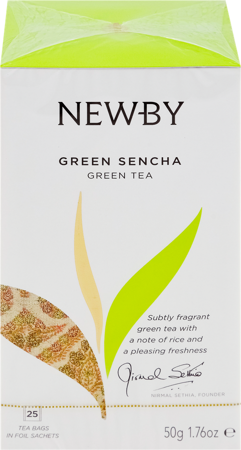 Чай зеленый NEWBY Green Sencha байховый, 25пак