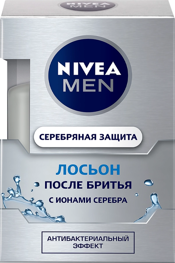 Лосьон после бритья NIVEA Men Серебряная защита антибактериальный, 100мл