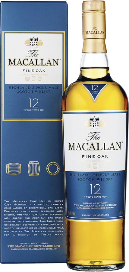 Виски MACALLAN Triple Cask Matured Шотландский односолодовый 12 лет,  40%, п/у, 0.7л