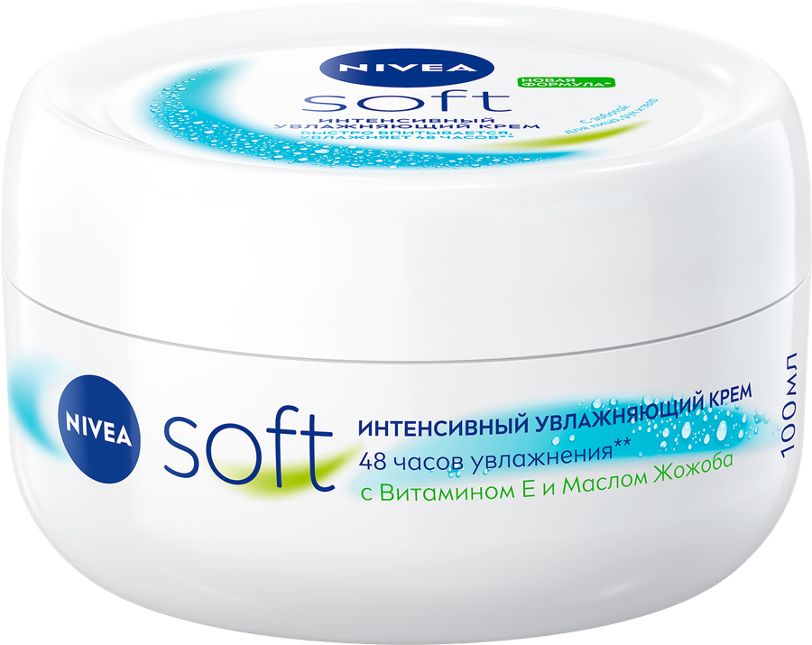 Крем NIVEA Soft интенсивный, увлажняющий с маслом жожоба и витамином Е, 100мл