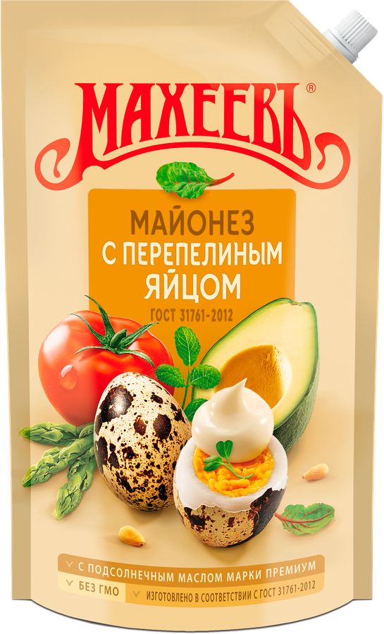 Майонез МАХЕЕВЪ с перепелиным яйцом 50,5%, 800мл