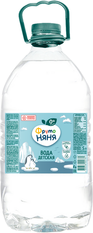 Вода питьевая детская ФРУТОНЯНЯ, 5л