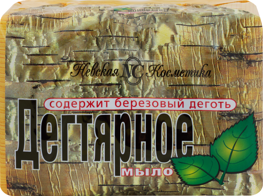 Туалетное мыло НЕВСКАЯ КОСМЕТИКА Дегтярное, с березовым дегтем, 4шт