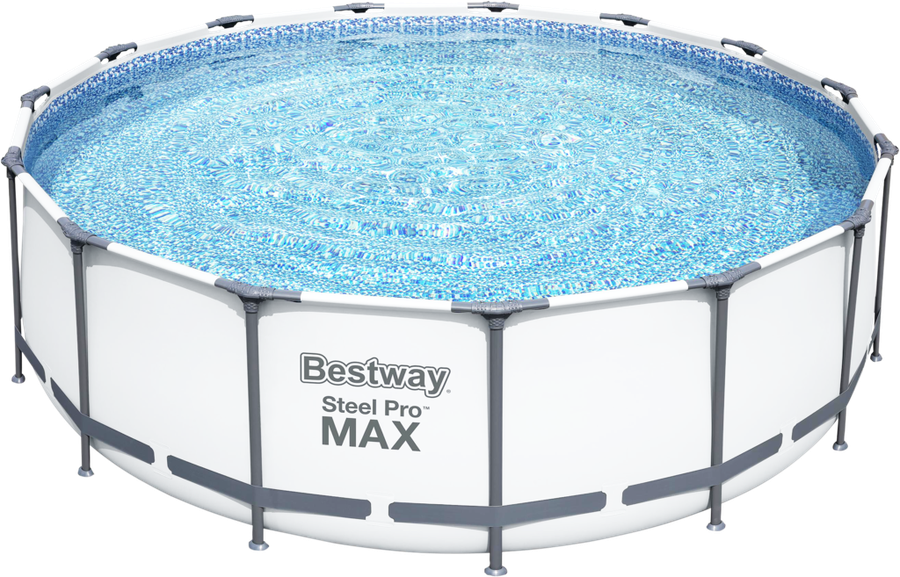 Бассейн каркасный BESTWAY Steel Pro Max 16015л 457х122см, с фильтром- насосом, лестницей и тентом,Арт. 56438