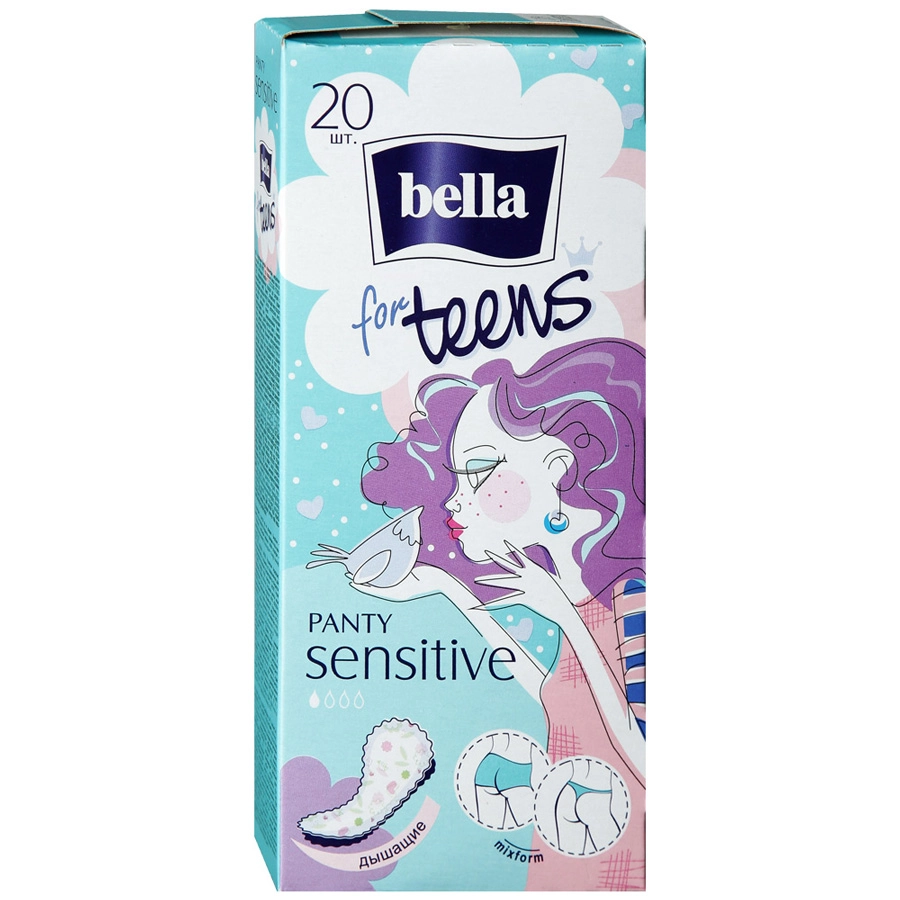 Прокладки ежедневные BELLA For teens Sensitive ультратонкие, 20шт