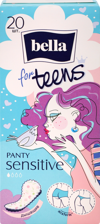 Прокладки ежедневные BELLA For teens Sensitive ультратонкие, 20шт
