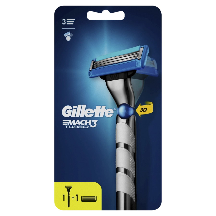 Бритва GILLETTE Mach3 Turbo, со сменной кассетой