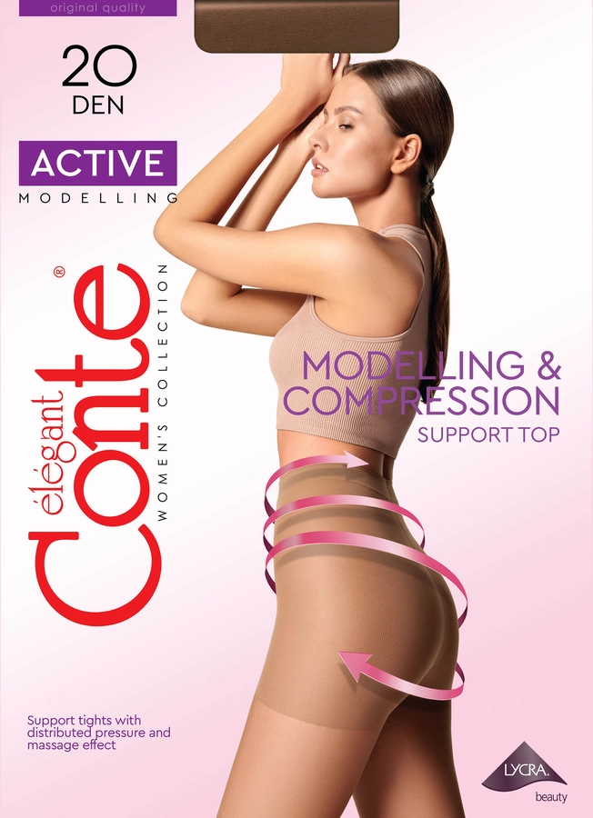 Колготки женские CONTE Active 20 den bronz 2