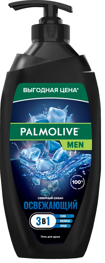 Гель для душа мужской PALMOLIVE Men Северный океан с морскими минералами 3в1, 750мл