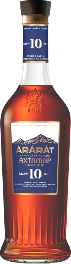 Коньяк ARARAT Ахтамар Армянский марочный старый КС 40%, п/у, 0.5л