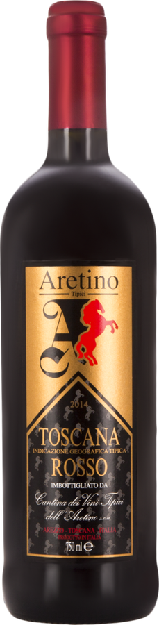 Вино ARETINOTipici Toscana Rosso Тоскана выдержанное красное сухое, 0.75л