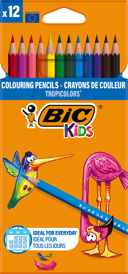 Карандаши цветные BIC Kids Tropicolors, 12шт
