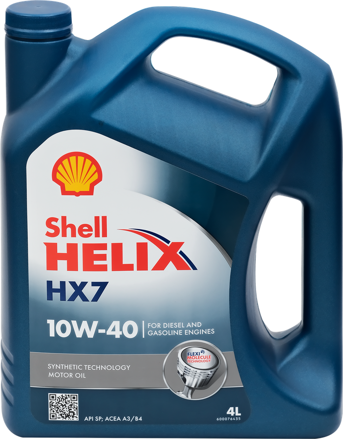 Масло моторное SHELL Helix HX7 10W-40 полусинтетическое, 4л