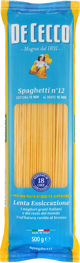 Макароны DE CECCO Спагетти №12, 500г