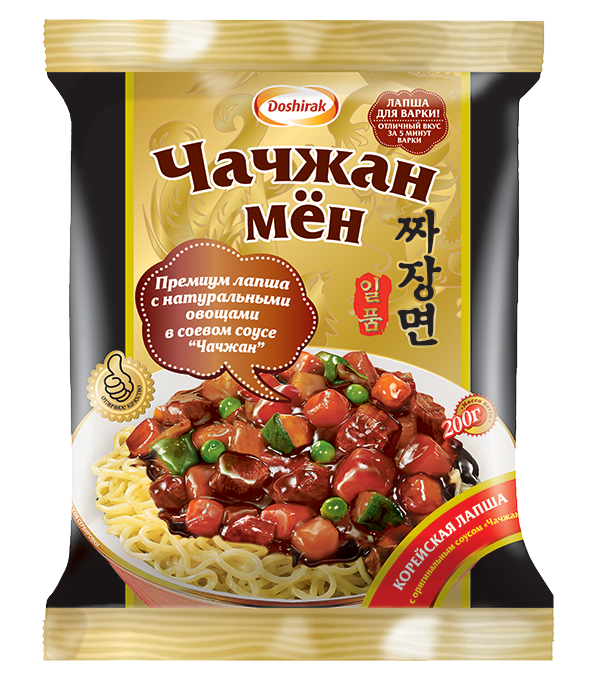 Лапша DOSHIRAK Чачжан Мен с оригинальным соусом, 200г