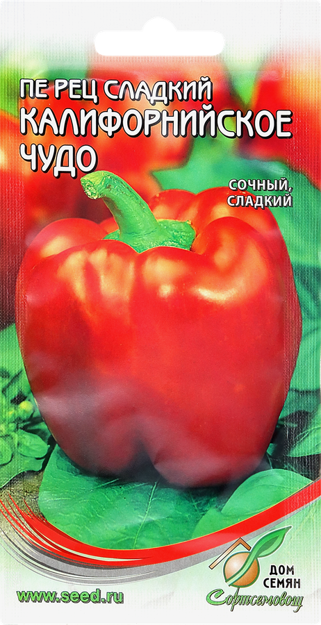 Семена ДОМ СЕМЯН Перец сладкий красный Калифорнийское чудо, 0,3г