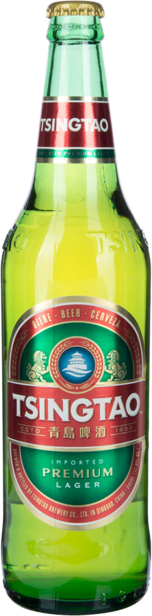 Пиво светлое TSINGTAO Премиум фильтрованное пастеризованное, 4,7%, 0.64л