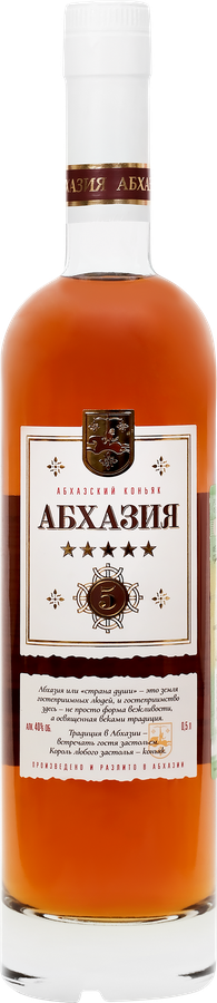 Коньяк АБХАЗИЯ Абхазский ординарный 5 лет 40%, 0.5л