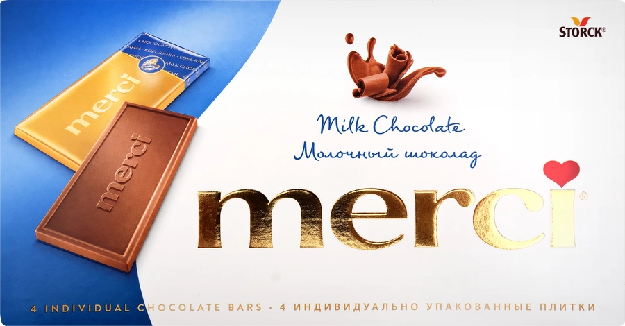 Шоколад молочный MERCI, 100г