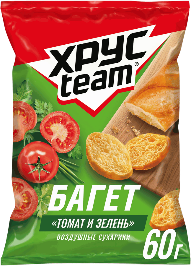 Сухарики ХРУСTEAM багет Томат и зелень, 60г