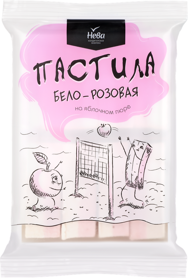 Пастила ЛЯНЕЖ Бело-розовая, 200г