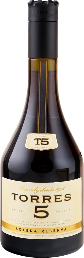 Бренди TORRES 5 Solera Reserva 38%, 0.7л