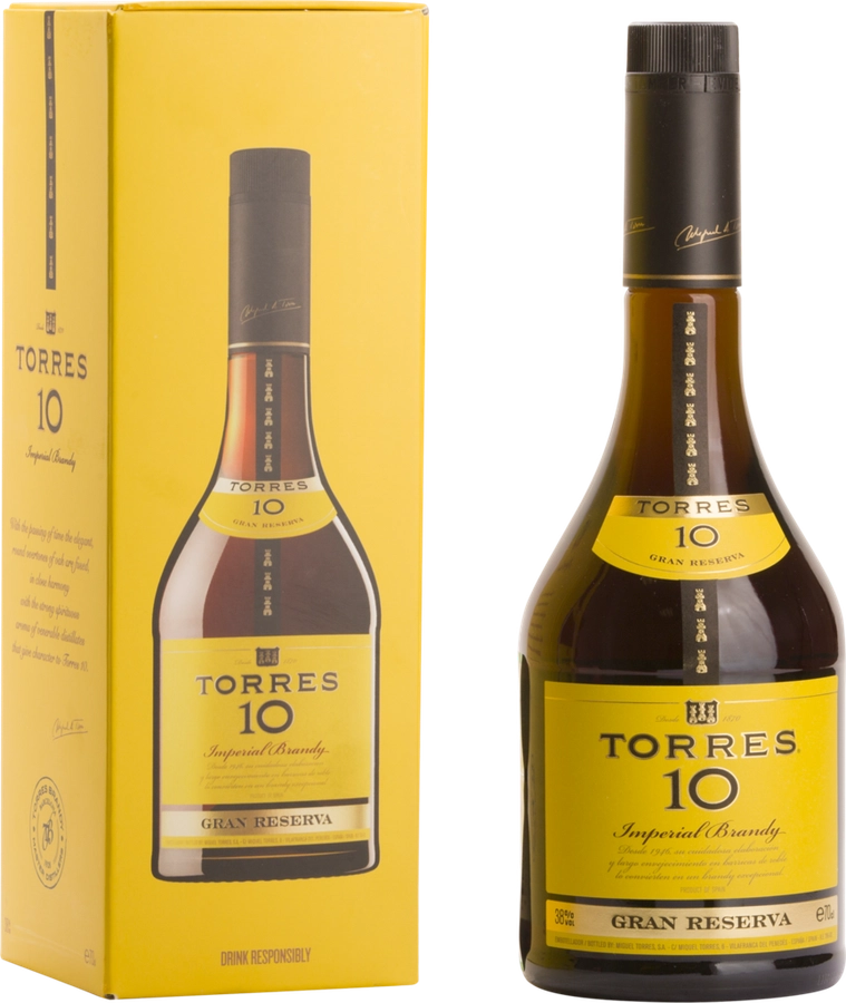 Бренди TORRES Gran Reserva 10, 38%, п/у, 0.7л