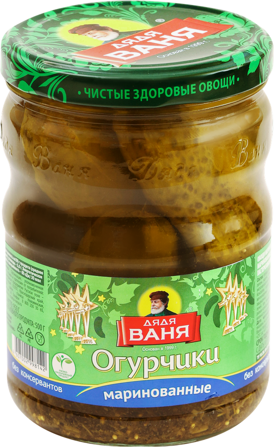 Огурчики маринованные ДЯДЯ ВАНЯ, 950г