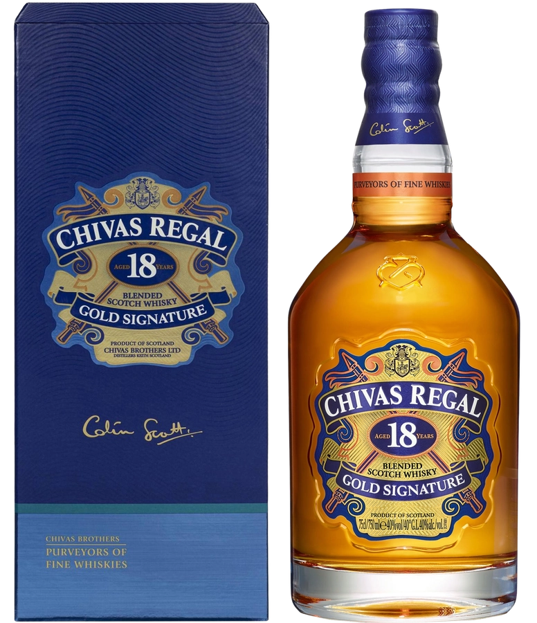 Виски CHIVAS REGAL Шотландский купажированный 18 лет 40%, п/у, 0.75л