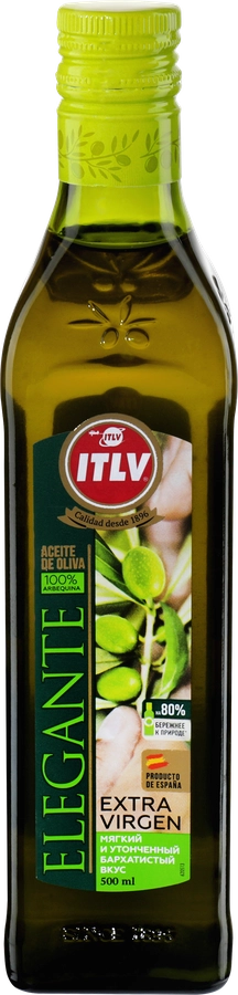 Масло оливковое ITLV Elegante Extra Virgin, 500мл