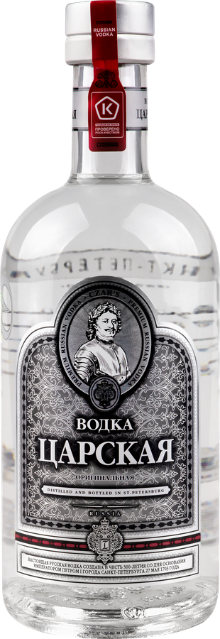 Водка ЦАРСКАЯ Оригинальная 40%, 0.7л