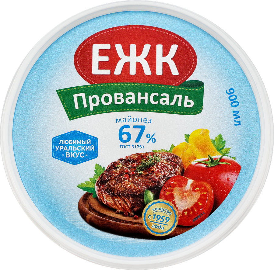 Майонез ЕЖК Провансаль 67%, 900мл, предпросмотр