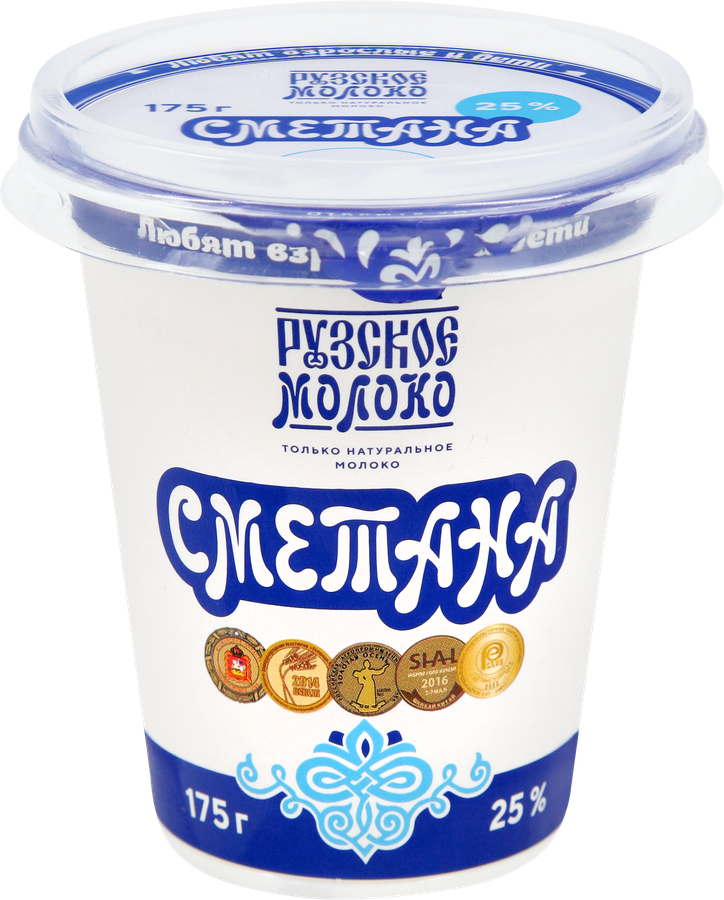 Сметана РУЗСКИЙ Рузская 25%, без змж, 175г