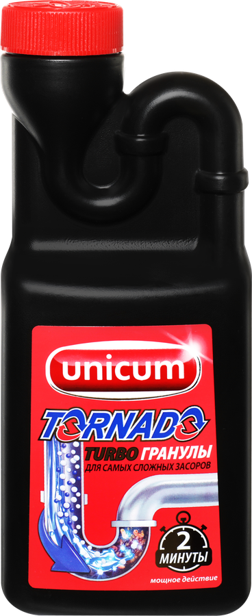 Средство для удаления засоров UNICUM Tornado гранулированное, 600г