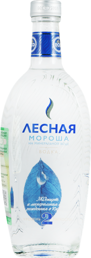 Водка МОРОША На минеральной воде Карелии уровень мягкости №2 40%, 0.5л