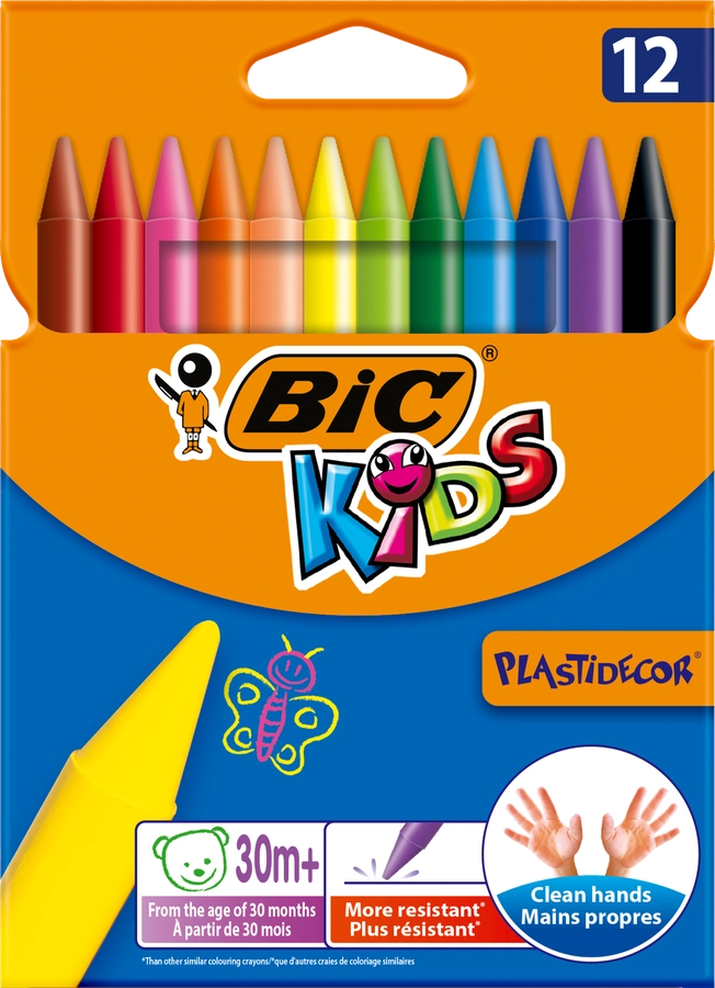 Мелки BIC Kids Plastidecor 12 цветов