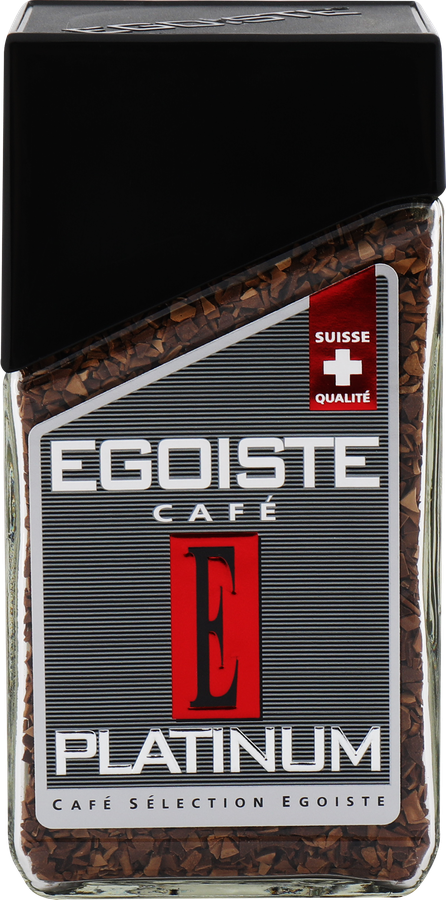 Кофе растворимый EGOISTE Platinum сублимированный, ст/б, 100г