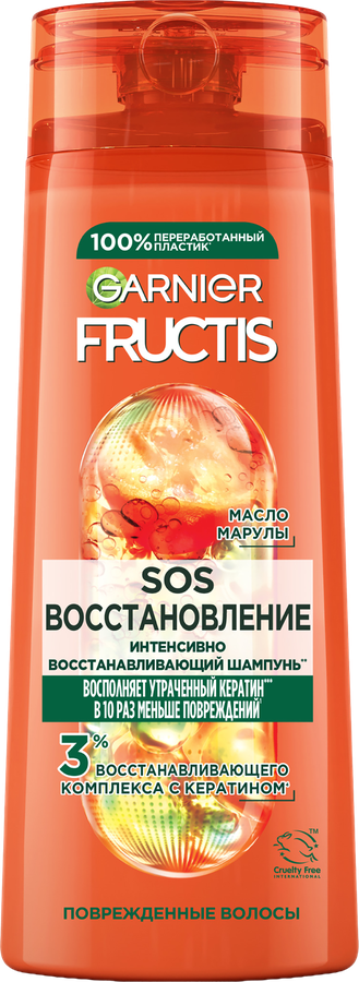 ШампуньдлясекущихсяиоченьповрежденныхволосFRUCTISSosВосстановлениеукрепляющий,400мл