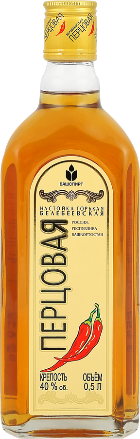 Настойка БЕЛЕБЕЕВСКАЯ Перцовая горькая, 40%, 0.5л