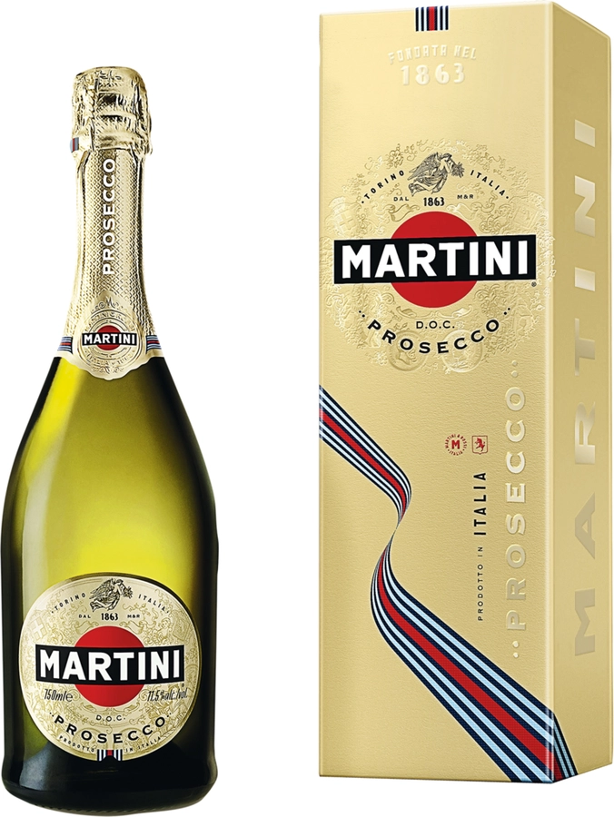 Вино игристое MARTINI Просекко сухое белое, п/у, 0.75л