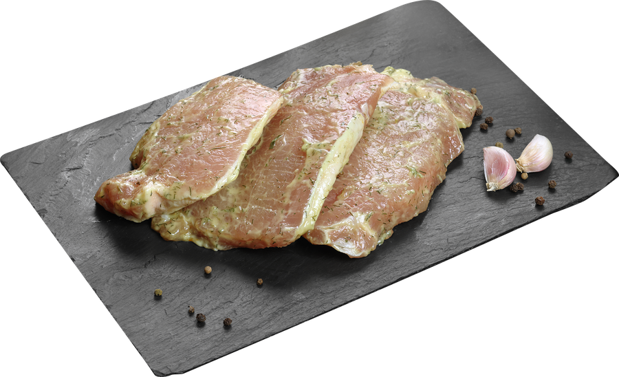 Стейк из свиной корейки ЛЕНТА FRESH в cливочном маринаде с травами