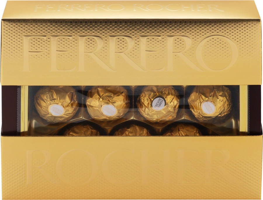 Конфеты FERRERO ROCHER из молочного шоколада с кремовой начинкой, 125г