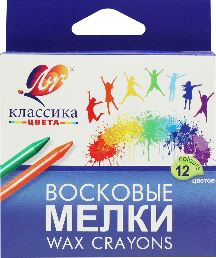 Мелки восковые ЛУЧ Классика 12 цветов