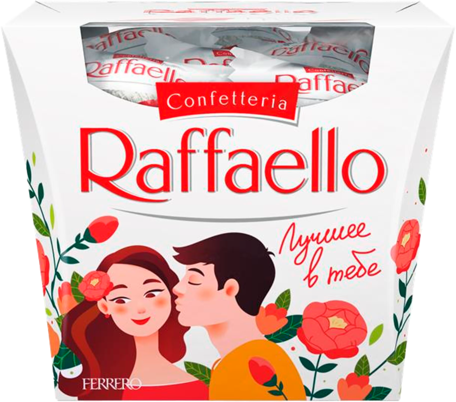 Конфеты RAFFAELLO с цельным миндальным орехом в кокосовой обсыпке, 150г