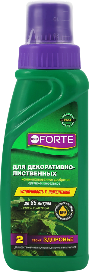 Удобрение для декоративно-лиственных растений BONA FORTE Здоровье, 285мл