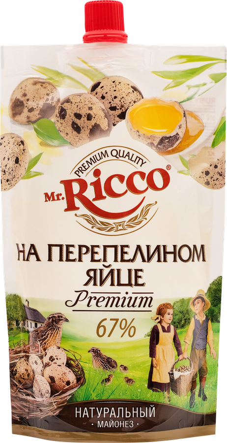 Майонез MR.RICCO Organic на перепелином яйце 67%, 220мл