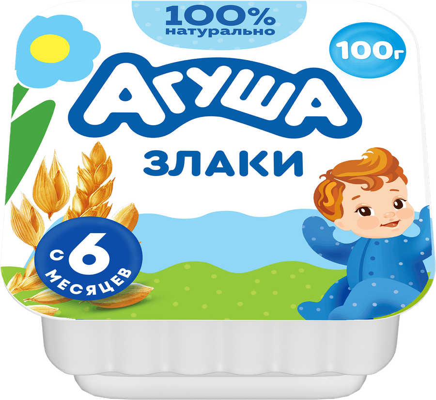 Творог детский АГУША Злаки 3,9%, с 6 месяцев, без змж, 100г